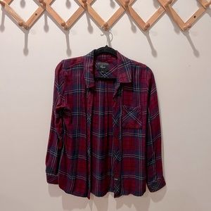 Rails plaid button down: size small